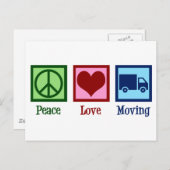 引越し業者ピースラブムービングカンパニートラック ポストカード (正面/裏面)