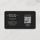 引越し業者モダンロジスティクストラックドライバーブラックミニマル 名刺 (裏面)