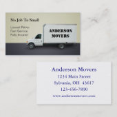 引越し業者又は移転会社 名刺 (正面/裏面)