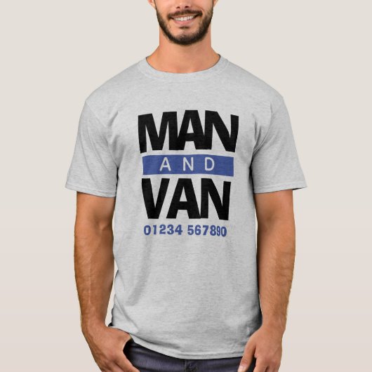 引越し業者 カーゴマンとバン Tシャツ (正面)
