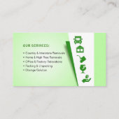 引越し業者、パッキング及び荷を解くサービス 名刺 (裏面)