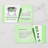 引越し業者、パッキング及び荷を解くサービス 名刺 (正面/裏面)