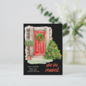 引越し済み|赤いドアのクリスマス|新しいアドレス 案内ポストカード (スタンド正面)