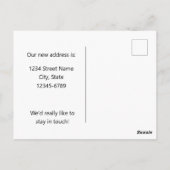 引越し発表アイオワゴールドフィンチプレーリーバラ ポストカード (裏面)