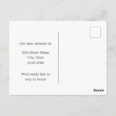 引越し発表ロードアイランドレッドヘンヴィオレット ポストカード (裏面)