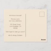 引越し発表住所かわいいリビングルームソファ ポストカード (裏面)