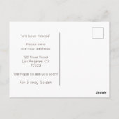 引越し発表住所かわいいリビングルームソファ ポストカード (裏面)