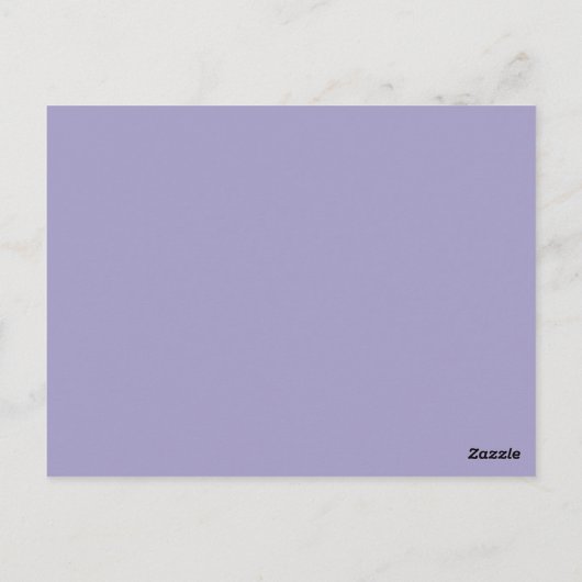 引越し発表埃の青い水色のフローラ ポストカード (裏面)