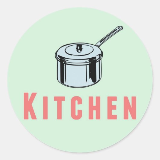 引越し箱シール台所用ラベルキッチン ラウンドシール (正面)