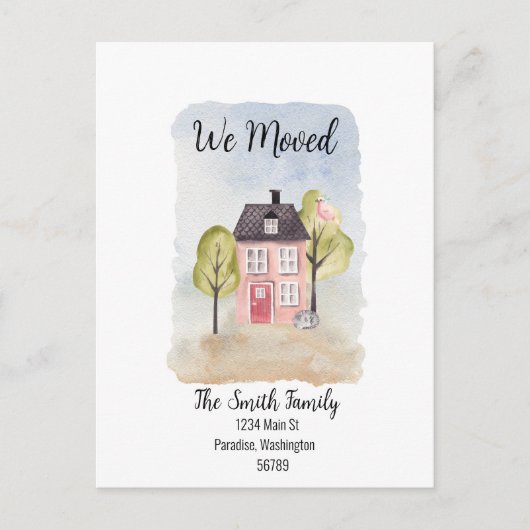「引越し」はがき ポストカード (正面)