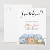 引越し 新住所のお知らせ 家 戸建て 案内ポストカード (正面/裏面)