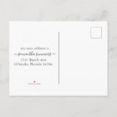 引越し 新住所発表 浜辺のオーシャン 案内ポストカード (裏面)