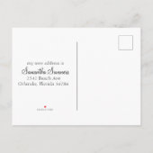 引越し 新住所発表 浜辺のオーシャン 案内ポストカード (裏面)