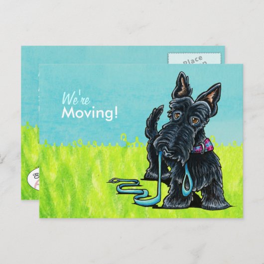 引越しScottie新しい住所のアナウンス 案内ポストカード (正面/裏面)