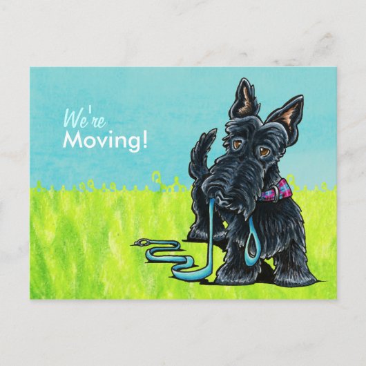 引越しScottie新しい住所のアナウンス 案内ポストカード (正面)