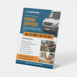 引越カスタム会社の台座 台座サイン