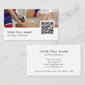 引越会社QRコード業モダン務 名刺 (正面/裏面)