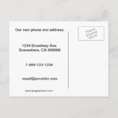 引越 – 引越し先 – はがき 案内ポストカード (裏面)