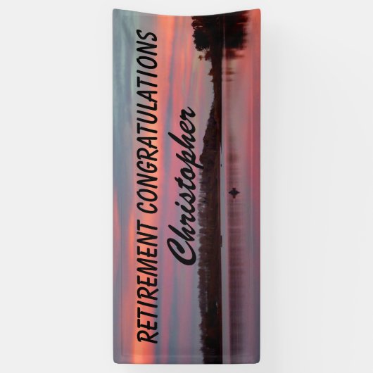 引退おめでとうフィッシャーマンサンセットレイク 横断幕 (縦)