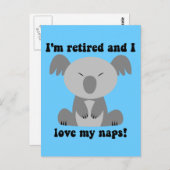 引退おもしろいユーモア ポストカード (正面/裏面)