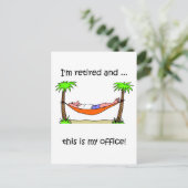 引退おもしろいユーモア ポストカード (スタンド正面)