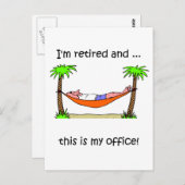 引退おもしろいユーモア ポストカード (正面/裏面)