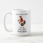 引退おもしろい退職後のユーモア今日の日 コーヒーマグカップ (左)