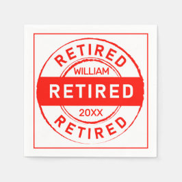 引退おもしろい!退職カスタムパーティー スタンダードカクテルナプキン