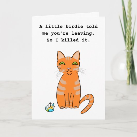 引退から復帰する面白い赤毛猫 カード (正面)