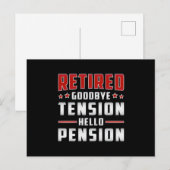 引退したおじいちゃん 面白いギフト ポストカード (正面/裏面)