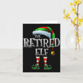 引退したエルフのシャツに合うファミリーの引退したクリスマス カード (黄色い花)