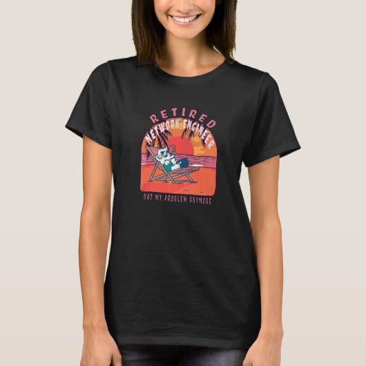 引退したネットワークエンジニア ヴィンテージ 引退 Tシャツ (正面)