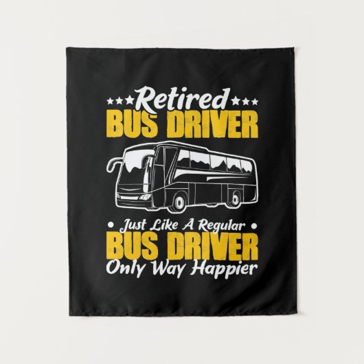 引退したバスの運転手 タペストリー (正面)