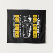 引退したバスの運転手 タペストリー (正面(横))