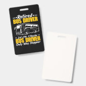 引退したバスの運転手 バッジ (正面＆裏面)