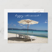 引退したビーチ傘 ポストカード (正面/裏面)