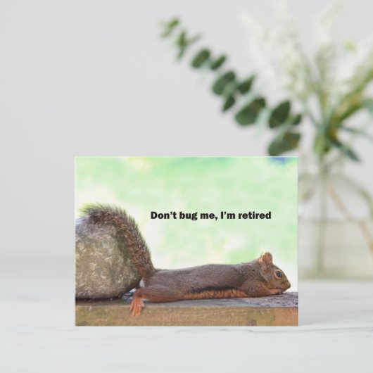 引退したユーモアのリス ポストカード (スタンド正面)