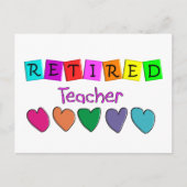 引退した教師へのプレゼント ポストカード (正面)