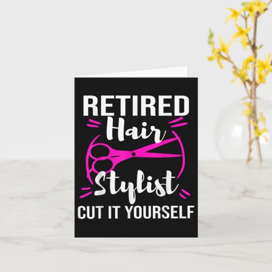 引退した美容師 美容師 引退パーティー カード (黄色い花)