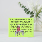 引退した薬剤師の「手放せない」物語のアートギフト ポストカード (スタンド正面)