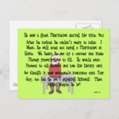 引退した薬剤師の「手放せない」物語のアートギフト ポストカード (正面/裏面)