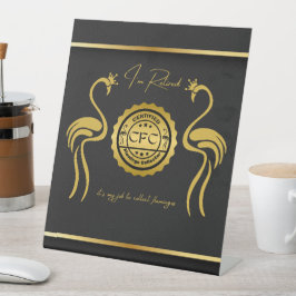 引退した認定フロミンゴコレクター ブラックゴールド 台座サイン