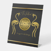 引退した認定フロミンゴコレクター ブラックゴールド 台座サイン (正面)