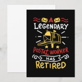 引退した郵便局員への退職記念品 招待状 (正面/裏面)