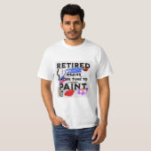引退して絵を描く時間が増えた Tシャツ (正面フル)