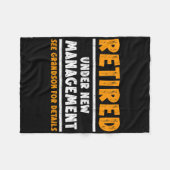 引退しました 新しい管理者に変更 見てね 孫の詳細 フリースブランケット (正面(横))