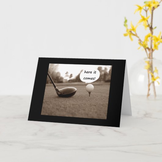 引退するゴルファーにとってのユーモア カード (黄色い花)