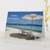 引退する青いビーチ大 カード (黄色い花)