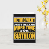 引退でより多くの時間がバイアスロンに カード (黄色い花)