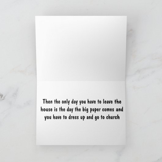 引退とは、いつでもユーモアを交えて引退できることを意味する カード (内部)